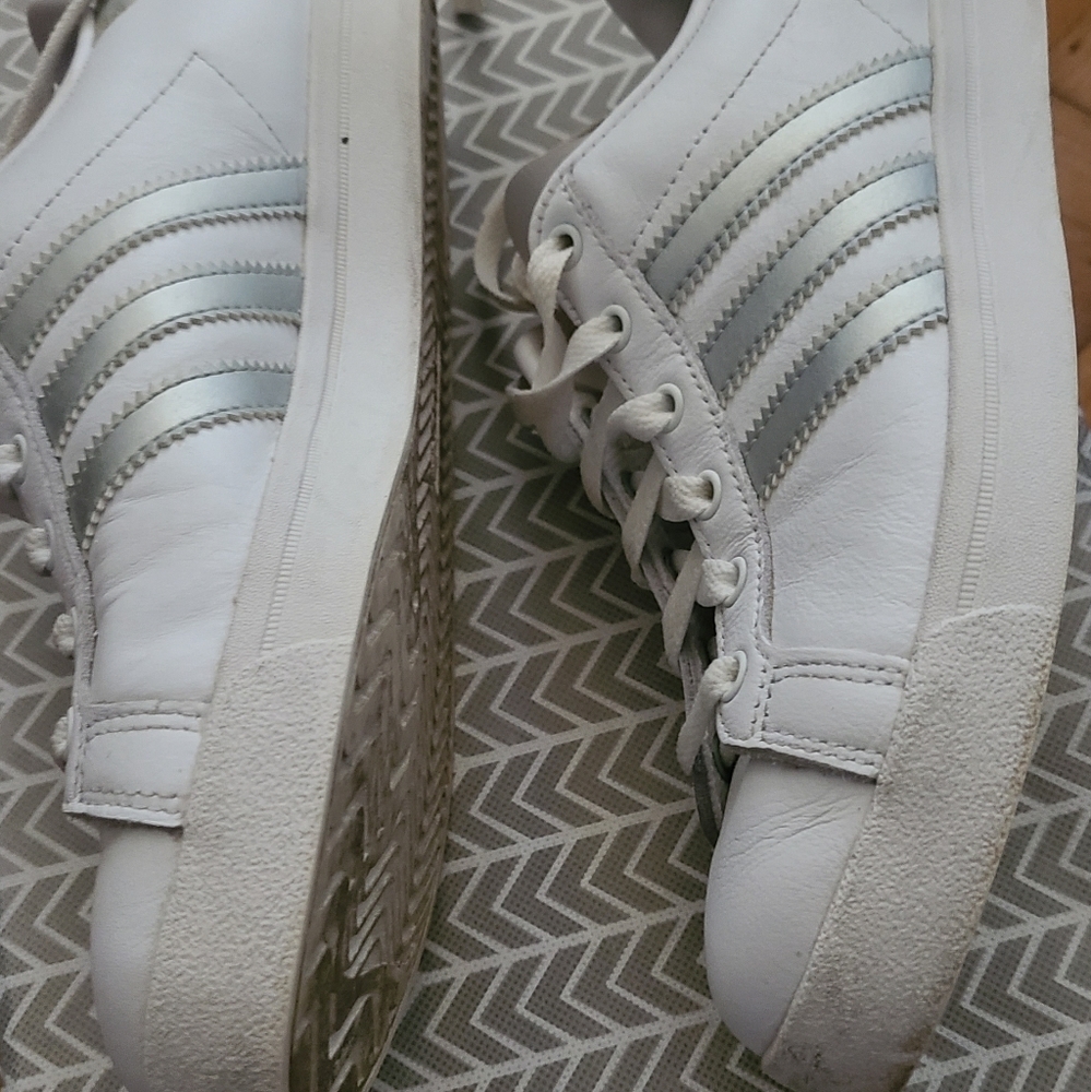 Adidas Grand Court All Leather Sneakers size 7 hp 21x🔥🔥🔥🔥 - Picture 10 of 11